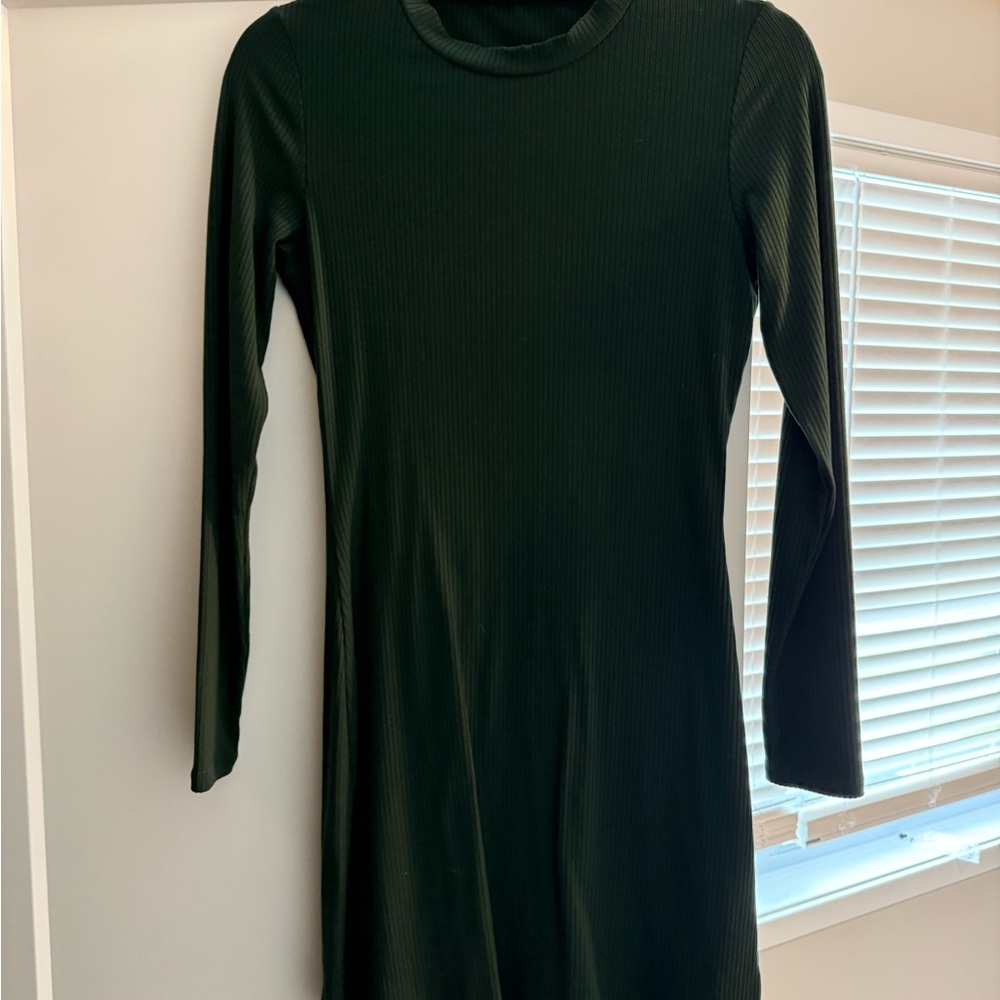 Green Reformation Sweater Dress